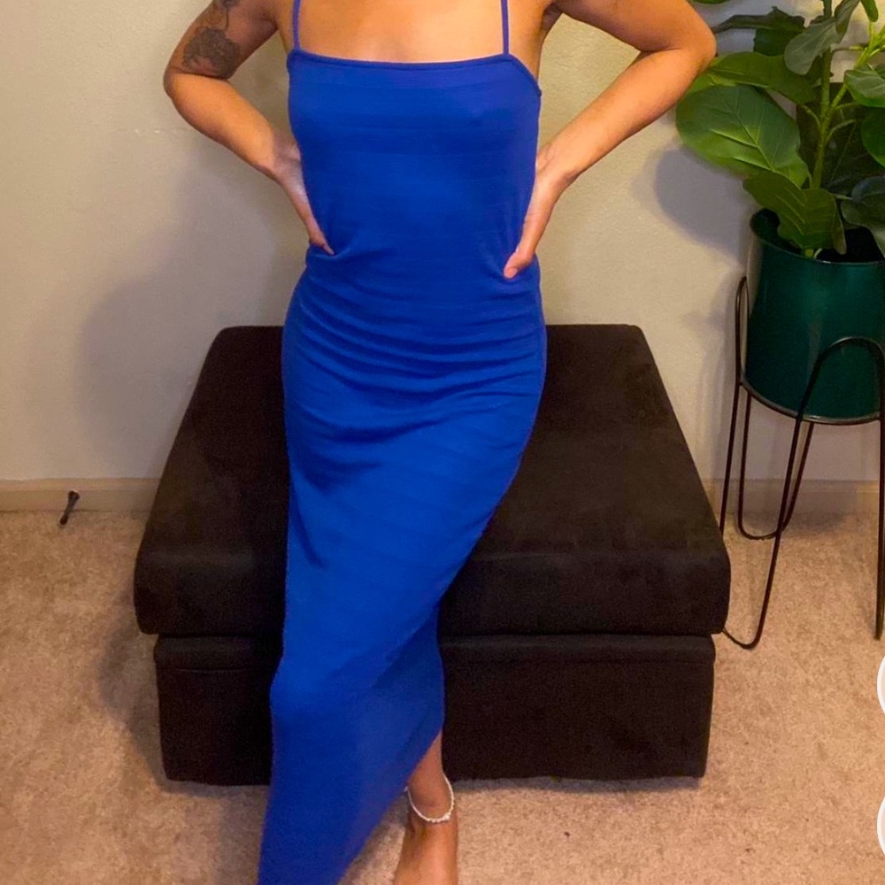 Spaghetti Strap Crossback Bodycon Dress